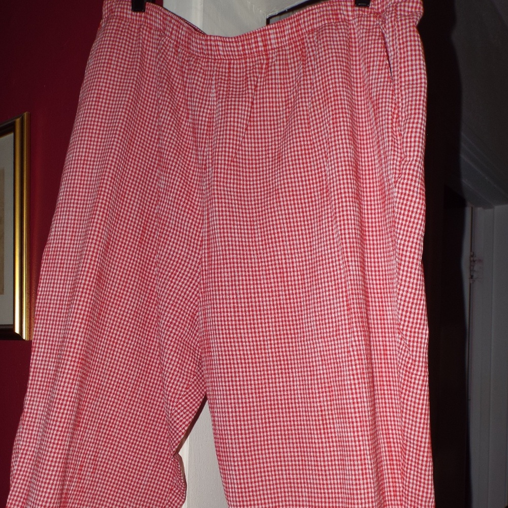 Gingham Print Pants